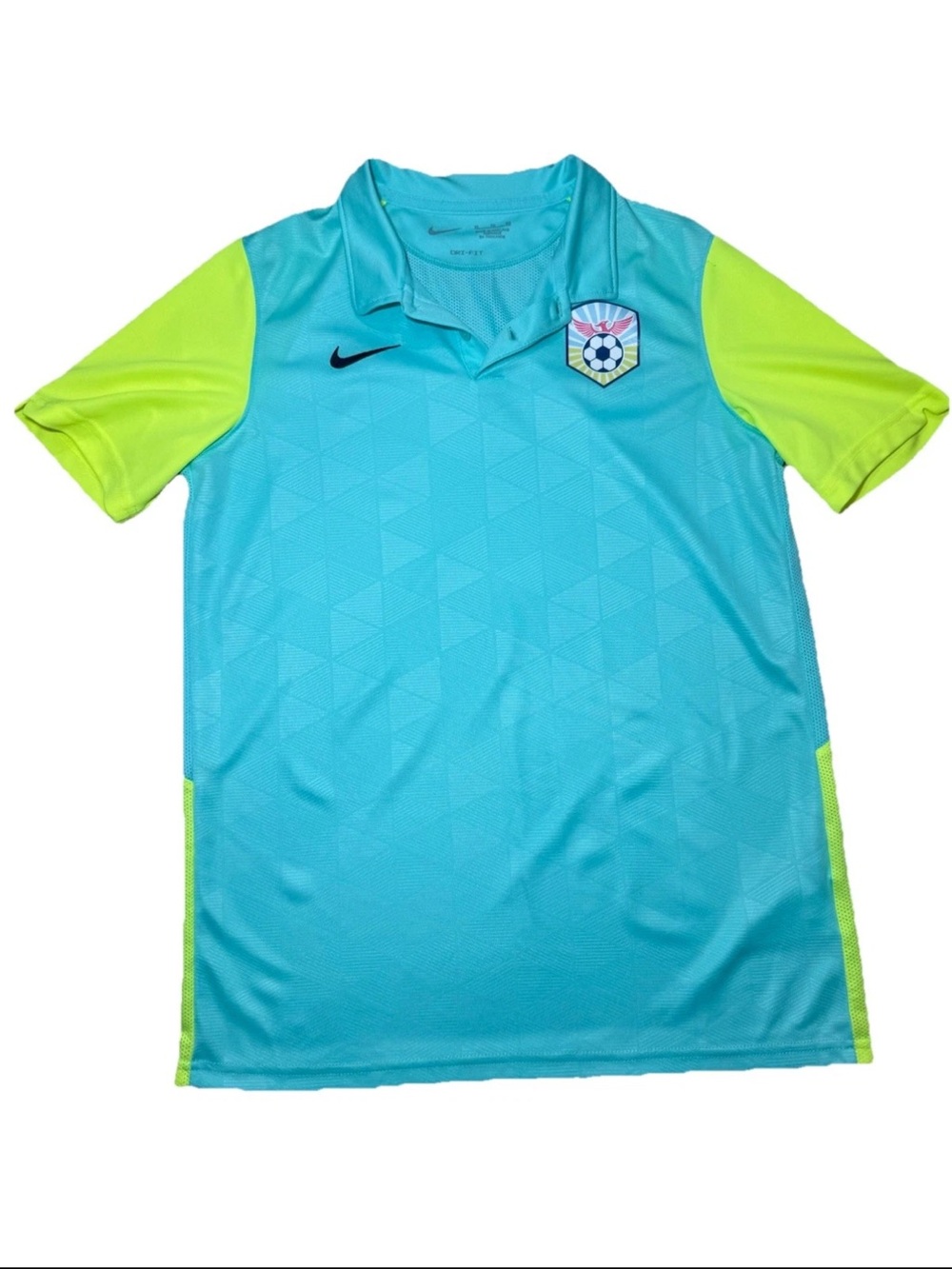 Nike Kid’s Dry Fit Soccer Fútbol Polo Teal Green Sz XL
